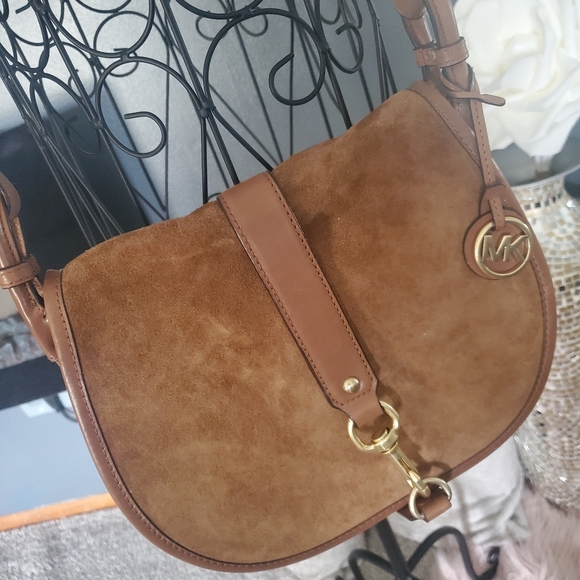 Michael Kors Handbags - Suede Saddlebag purse